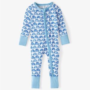 NWT Little Sleepies Blue Rainbow Baby Bamboo Sleeper 0-3M